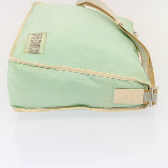 FENDI Zucchino Canvas Shoulder Bag Nylon Green - Picture 4 of 12